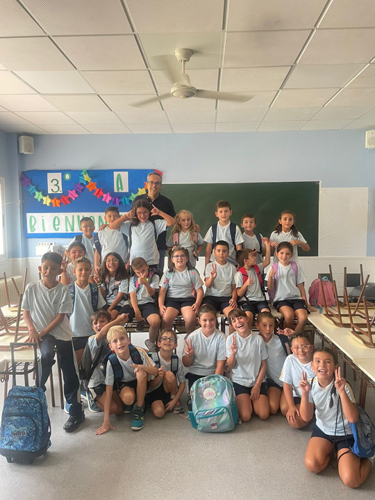 Primer día de clase en la cooperativa Ciudad del Sol (Lorca)